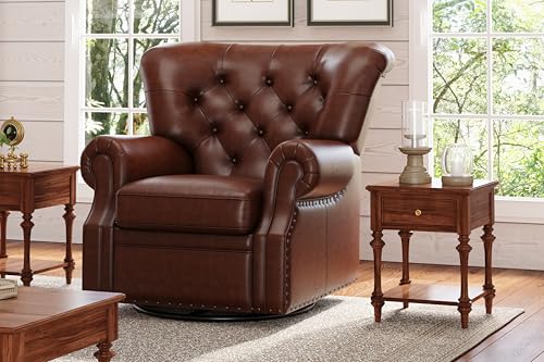 Sillón reclinable cuero chocolate oscuro miniatura 2