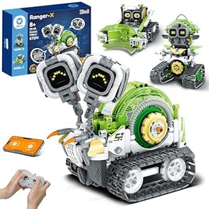 Sillbird Robot Building Kit with Remote Control STEM Gifts for Boys Age 8-12, Coding Robotic Toys for Kids Birthday – Build 3in1 Model with 478 Pieces