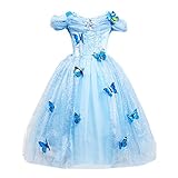 DreamHigh Butterfly Party Girls Costume Dress Size 5-6 Years Sky Blue