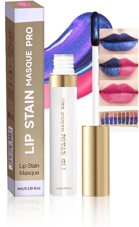 Lip Stain - Wipe-Off & Peel Off Lip Color | Waterproof, Long Lasting, Transfer-Resistant, Smudge-Proof Lip Tint | Easy Wipe Finish, High Pigment | All-Day Vibrant Kiss-Proof Lip Stain, Soft Rosy Red