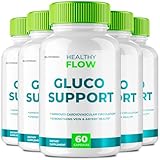 Healthy Flow Capsules - Healthy Flow Gluco Support Advanced Blood Formula Supplement Pills - All Natural HealthyFlow Glyco Optimizer for Wellness & Overall Health, GlucoSupport Reviews (5 Pack)