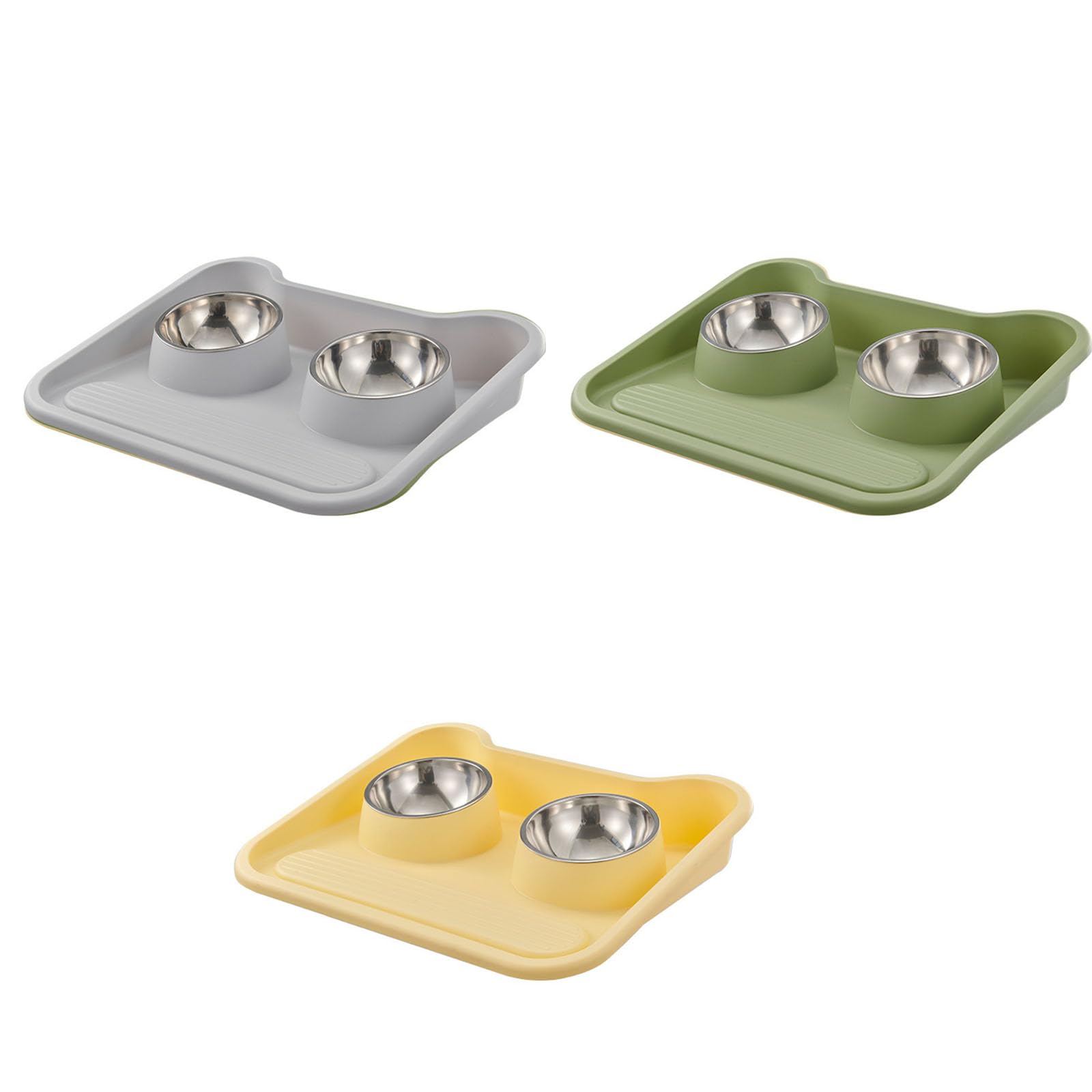 Ciotole per Gatti Rialzate Doppie Ciotole Antiscivolo Rialzate Ciotola per Acqua per Gatti Contenitore per Alimenti per Cani Vassoio per Cibo per Animali Domestici Ciotola per Acqua per da
