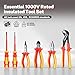 BILITOOLS Insulated Screwdriver & Pliers Set, 1000V Electrical Tools for Electrician Magnetic Phillips Slotted Pozidriv Tips