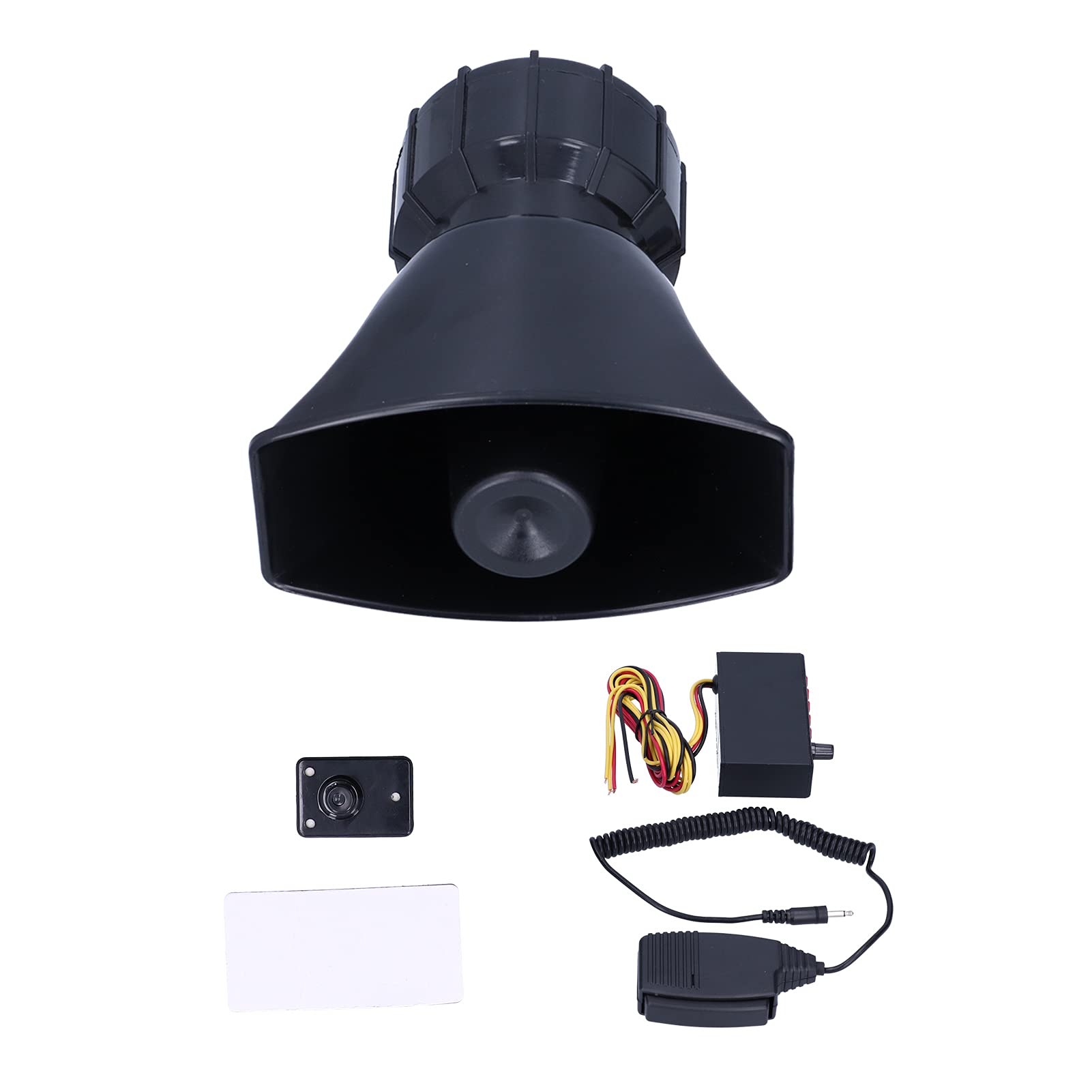 Autoalarmhorn, 12V 100W 125DB Autohupe Megaphon 5-Sound Notfallwarnalarm Feuersirene für Auto Motorrad