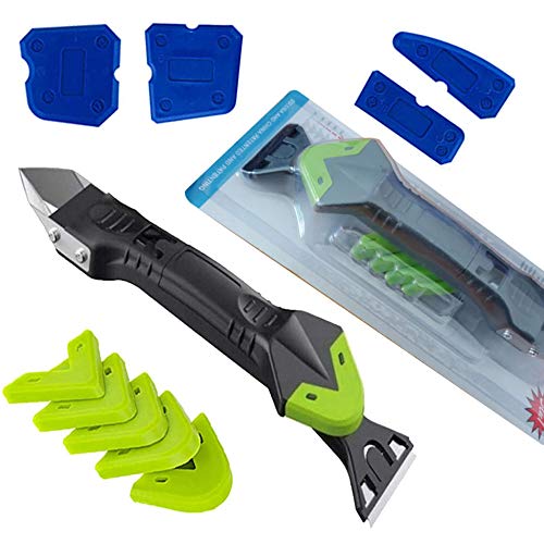 Caulking Tool Kit, 10 PCS Caulking Tools, MoldOff Removal Home Kit Grout Scraper Grout Smoother Set Calking Sealant Tool Caulking Remover for Kitchen/Bathroom/Window/Sink Joint