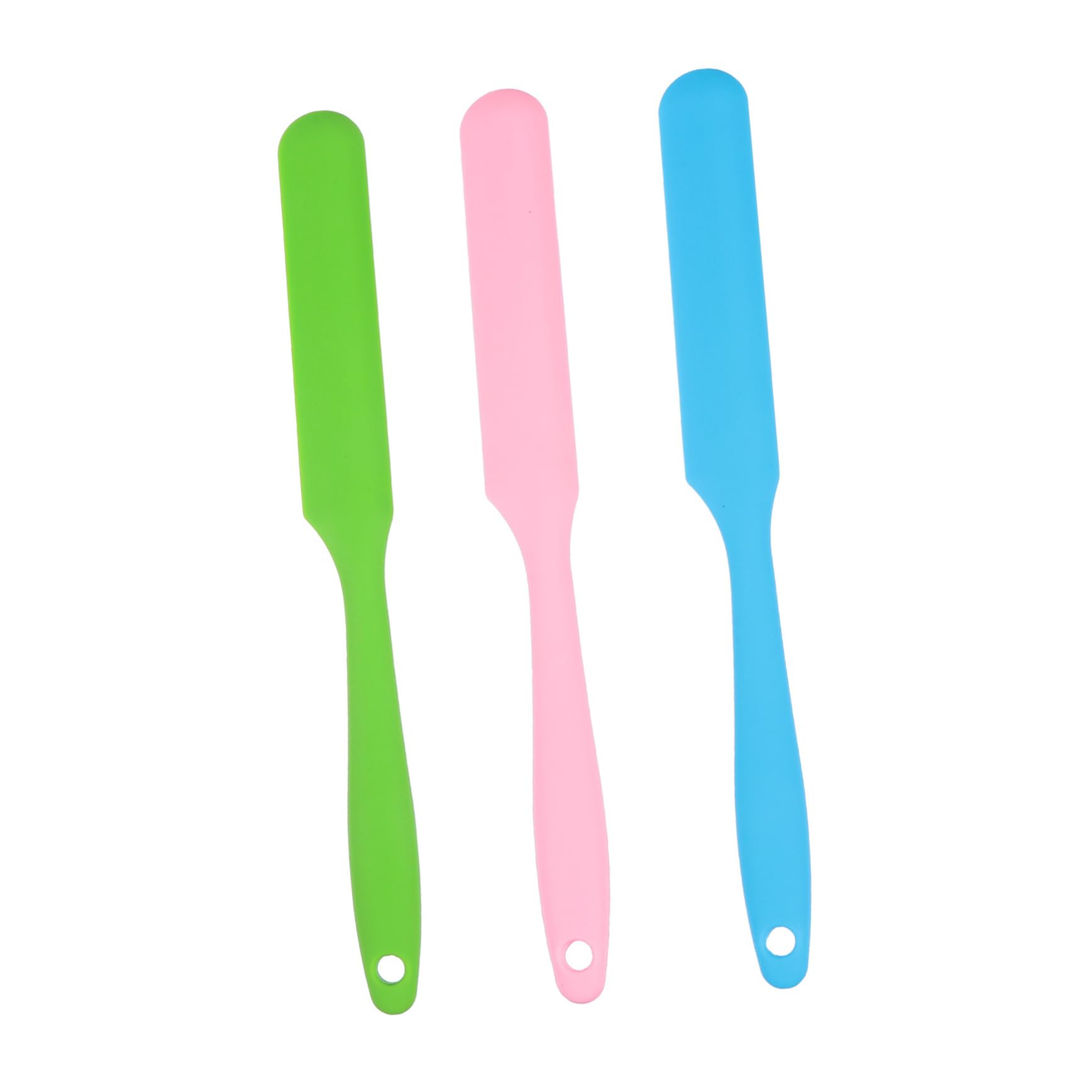 minkissy Hair Removal Waxing Spatulas 3pcs Silicone Spatula Wax Sticks Colorful Assorted for Daily Use