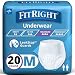Medline Protection Plus Disposable Protective Underwear, Medium (Pack of 20)
