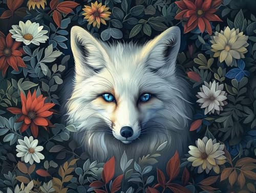 Diamond painting loup 5D grand format 70x90cm pour broderie diamant kit complet de décoration