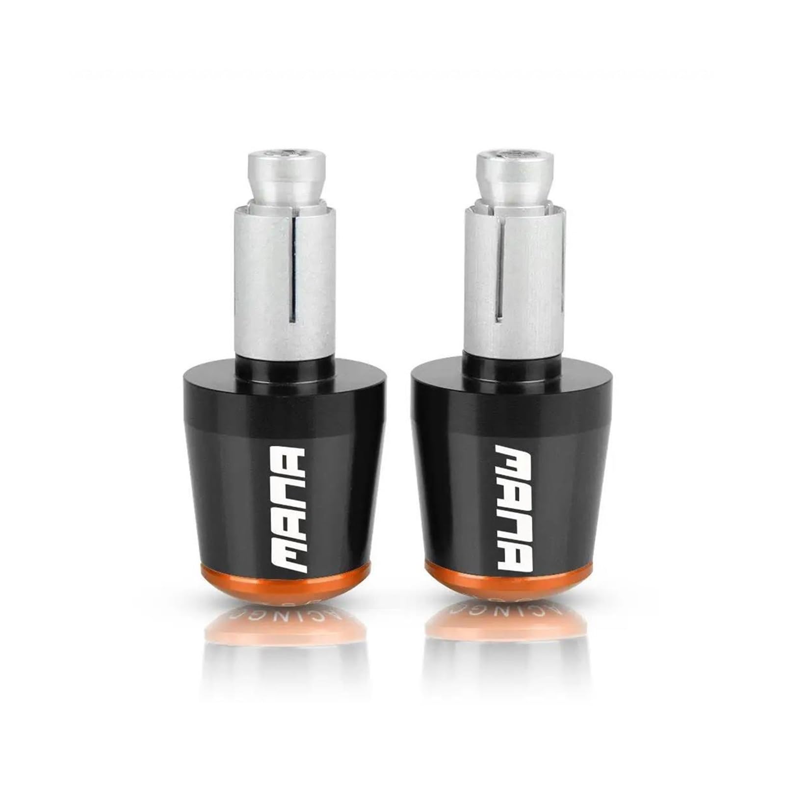 Poignées de guidon de moto 22mm haut de gamme, embouts usinés Mana 850 noir orange