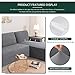 CHUN YI Stretch Sectional Couch Covers Soft L Shaped Sofa Slipcovers with Elastic Bottom, Jacquard Chaise Lounge Set for Living Room 2 Seat Sofa (Right Chaise,Light Gray)