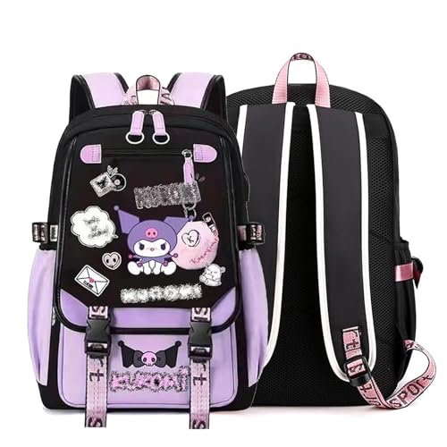 Clybeaut K-uromi Mochila de dibujos animados para principiantes, mochila escolar K-uromi, de gran capacidad, para hombres y mujeres