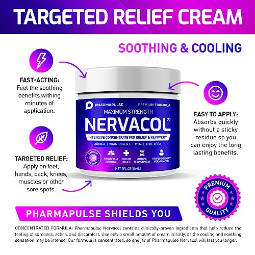 Neuropathy Nerve Relief Cream – Maximum Strength Cream for Feet, Hands, Legs, Toes, Lower Back Includes Arnica, Vitamin B6, Aloe Vera, MSM - Scientifically Developed for Effective Soothing Relief 2oz - Image 3