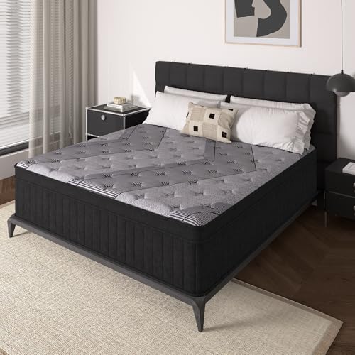 Zhihuvg Queen Size Mattress, 12 Inch Hybrid Mattress in a Box, Medium Firm,Memory Foam and...