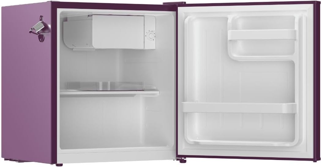 Frigidaire, 1.6 Cu. Ft. Retro Series Compact Refrigerator, Built-In Side Bottle Opener, Purple