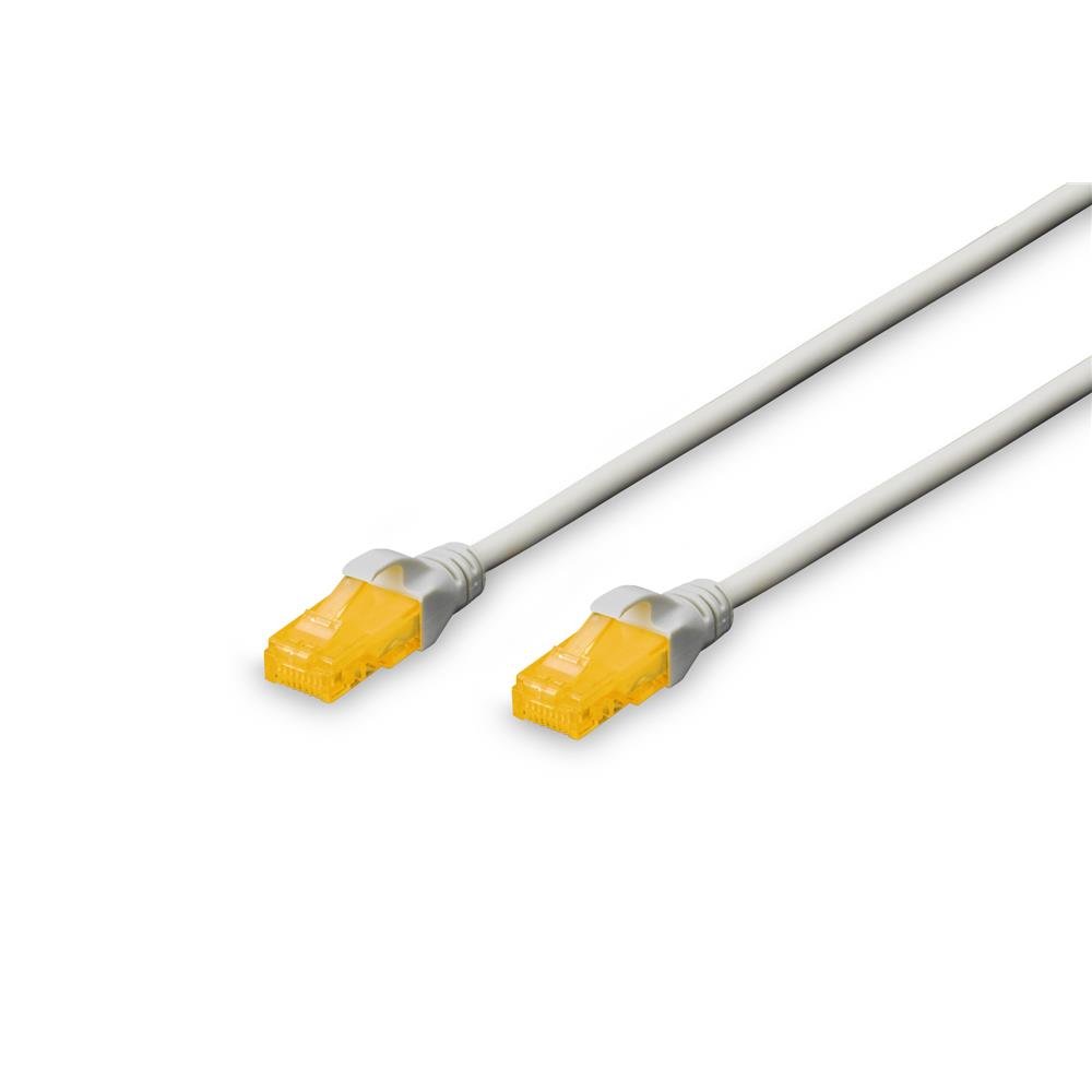 DIGITUS LAN cable Cat 6A – 10 m – U/UTP unshielded – 10 Gbit/s – 500 MHz – PoE+ – AWG 26/7 – LSZH – RJ45 network cable – patch cable – compatible with Cat6 and Cat7 – grey