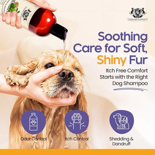 Dog Shampoo and Conditioner Energizing Grapefruit & Spearmint 16 Oz Dog Shampoo Itchy Skin Relief Aromatherapy Dog Shampoo for Smelly Dogs with Aloe Vera & Oatmeal Shampoo for Dogs by Gerrard Larriett