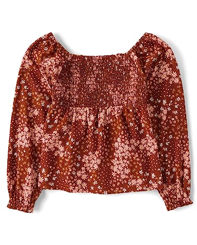Image of The Children's Place Girls' Long Sleeve Smocked Peplum Top