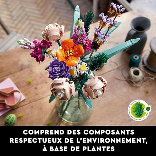 Lego Botanicals Bouquet de Fleurs - Set de Fleurs artificielles à Construire - Objet de décoration intérieure pour la Maison - Idée Cadeau pour Adultes Amateurs de Plantes 10280
