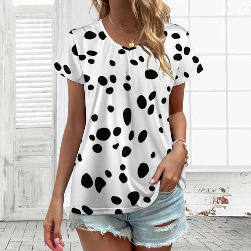 Dog Bone Paw Print Brown T Shirt Womens Sexy Ruffle Short Sleeve V-Neck Casual Tshirrt Summer Tops Fashion2