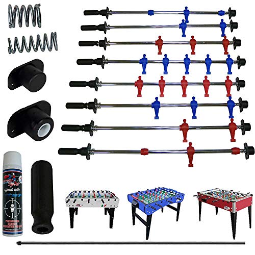 Calcio Balilla Roberto Sport Mod.Li College, Family E Scout. 1399 Serie 4+4 Aste, Diam. Mm.16, Telescopiche, In Acciaio Doppia Cromatura, Mm.790 Italy