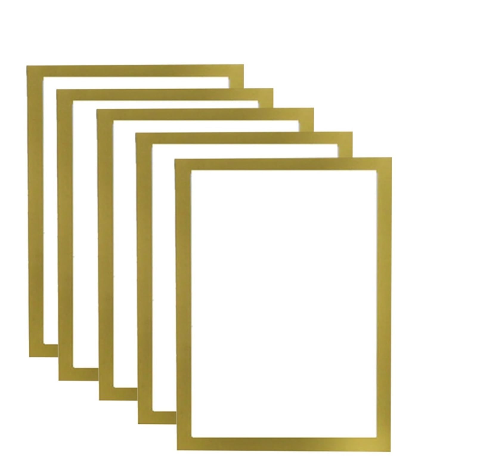 Magnetyczna ramka fotograficzna Magnetyczna samoprzylepna ramka na zdjęcia 3/5 szt. wielokolorowa A3/A4(Golden 5pcs,A3 29.7X42cm)