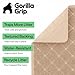 GORILLA GRIP Cat Litter Box Mat, 32x32, Cushioned Coil Mesh Litter Trapping Mats, Scatter Control Supplies for Less Mess, Phthalate Free, Ultra Deep Catch Grooves, Rinse or Vacuum to Clean, Beige