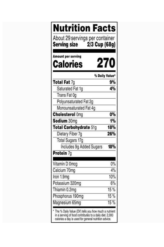 Simply Oats, Honey, Raisins & Almonds Granola, 34.5 oz Bags, Pack of 2