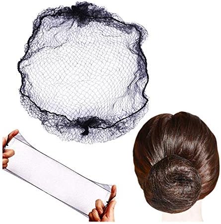 Black Hair Nets for Wigs, Bundles, 20 