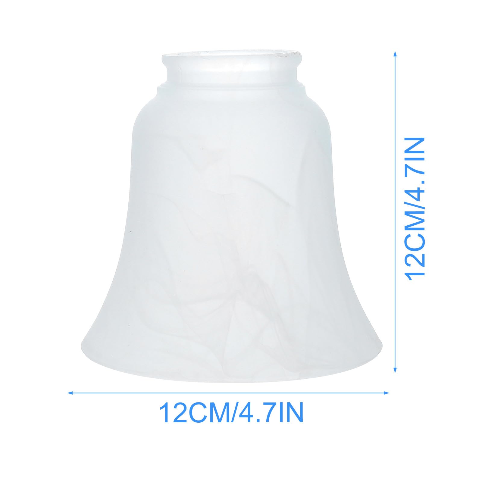 Lurrose Paralume in Vetro Smerigliato 4 Pezzi E27 per Lampada da Soffitto e Parete, Coprilampada Decorativo per Casa, Accessorio Leggero per Illuminazione Soggiorno e Camera