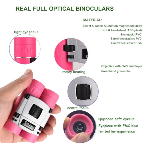Binoculares compactos 8x21 para adultos y jóvenes miniatura 2