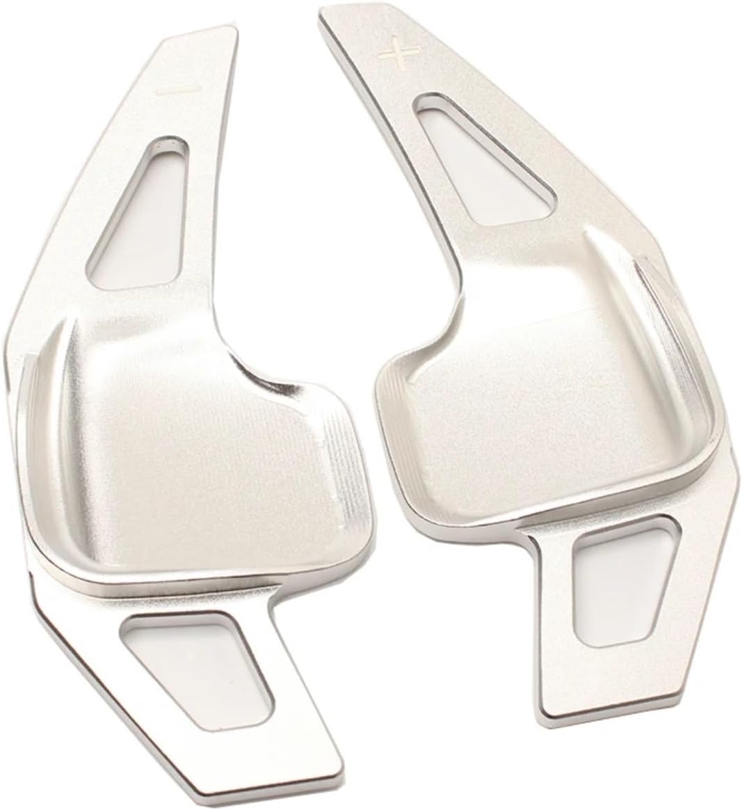 Extension Shift Paddle Compatible with for X4 F26 2014 2015 2016 2017 Paddle Shifter Car Steering Wheel Paddle Shifter Extensions Kit Car Shift Paddle(Silver)