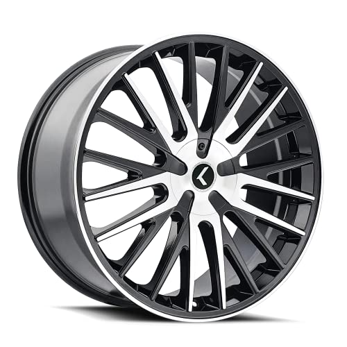 KRAZE KR185 Double Down Black Wheel Machined (22 x 8.5 inches /5 x 108 mm, 38 mm Offset)