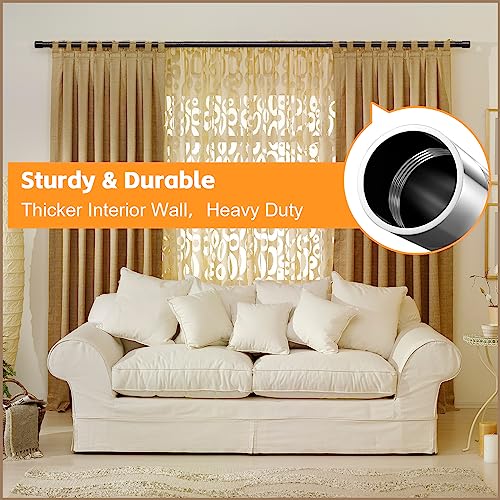 Curtain Poles with Black Finials 76 to 116 cm - Image 4