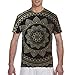 Produktbild Männer T-Shirts Eastern Tribe Themed Circular Flower Ornamental Meditation Symbol Kurzarm T-Shirts Rundhalsausschnitt T-Shirt