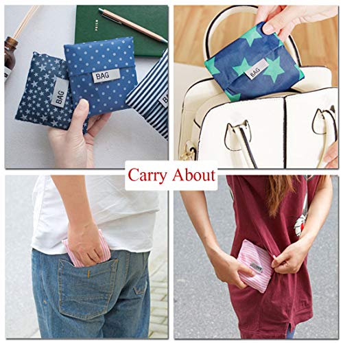 Reusable Grocery Bags Set Of 6 Foldable Shopping Tote Bag,Washable, Durable And Lightweight (Reusable Grocery Bags 6 Pack) #TOP3