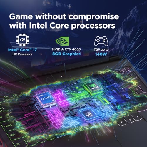 Image of (Refurbished) Lenovo Legion Pro 5 Intel Core i7-14650HX 16 inch (40.64cm) WQXGA IPS 500Nits 240Hz Gaming Laptop (16GB /1TB SSD /Win 11 /Office 2021 /NVIDIA RTX 4060 8GB /100% DCI-P3 /3 Month Game Pass /Grey /2.5Kg), 83DF003NIN