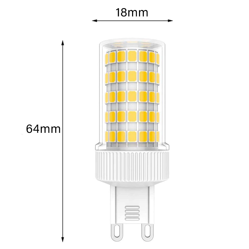 Bombilla LED G9 regulable 10 W equivalente a bombillas halógenas 100 W, cálido 3000 K, bombillas LED con casquillo G9, sin parpadeo, 1000 lm, paquete 3