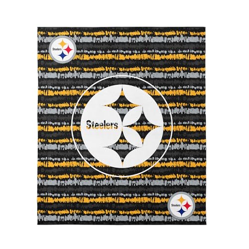 Image of Northwest NFL Pittsburgh Steelers Oversized Microfiber Beach Towel, 60 x 70 Inches - Quick Dry, Sand Resistant, Lightweight, Highly Absorbent, Shibori Design