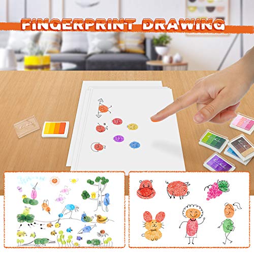 Ancwzoz MU001USIP Craft Ink Pad, Set Of 6 Washable Diy Stamp Ink Pads thumb #4