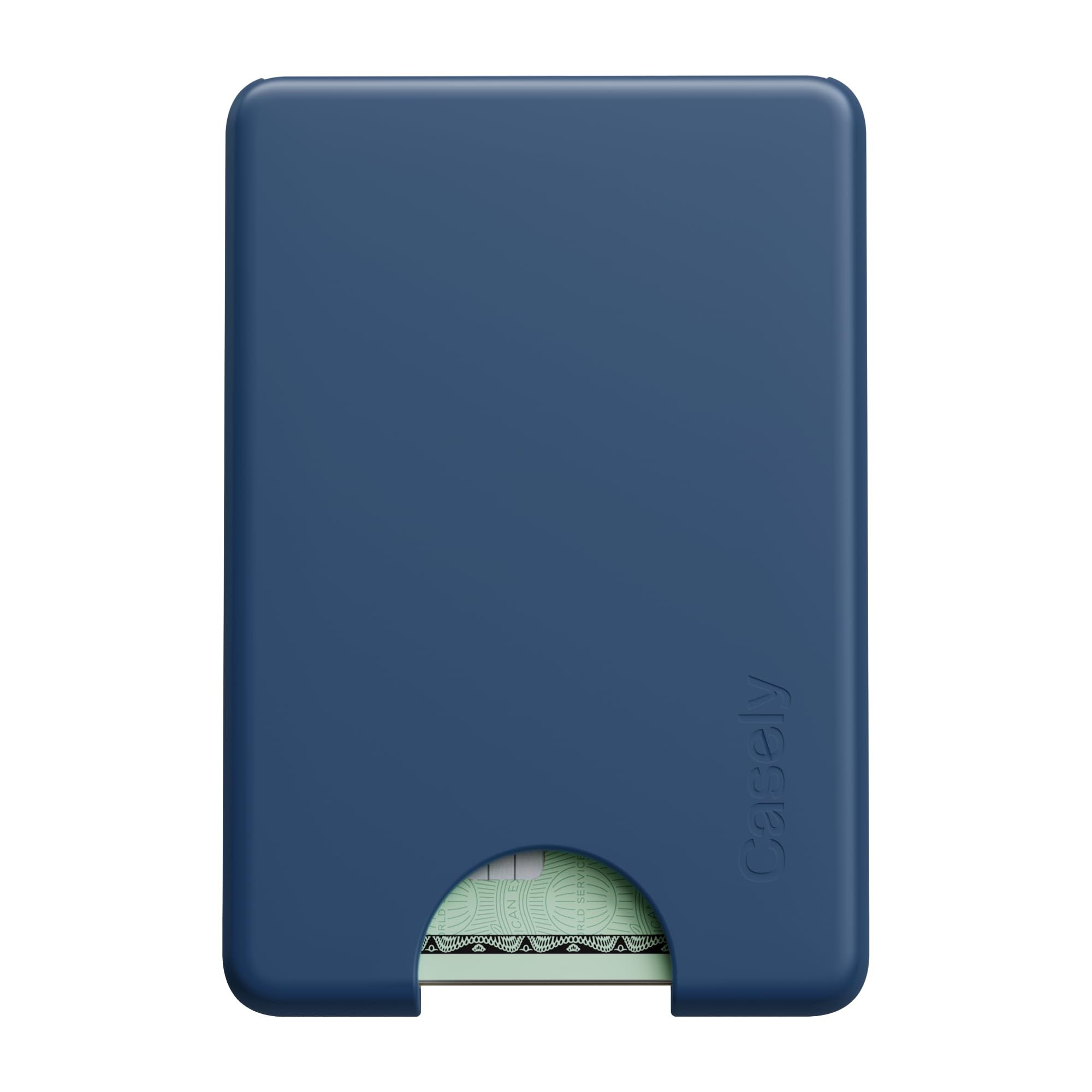 Casely MagWallet | Navy | Slim Wallet Card Holder | Compatible with MagSafe | Soft-Touch Hard Silicone | Holds Up to 3 Cards