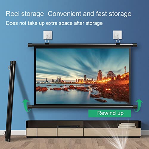 Pantalla de proyección de pared 84 pulg 16:9 plegable miniatura 3