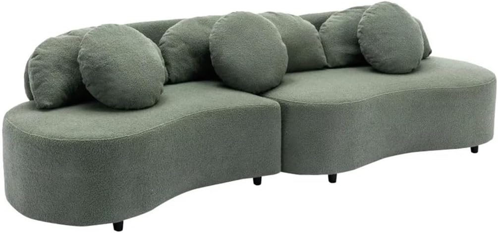 103.9" Living Room Sofa Lamb Velvet Upholstered Couch Furniture for Home Or Office,Comfortable