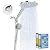 MakeFit Dual Filtered Rain Shower Head Combo, High Pressure Handheld Shower Head with Adjustable Bar - 8’’ Rainfall Shower Head Multi-Mode Showerhead with Filter for Hard Water - Removes Chlorine