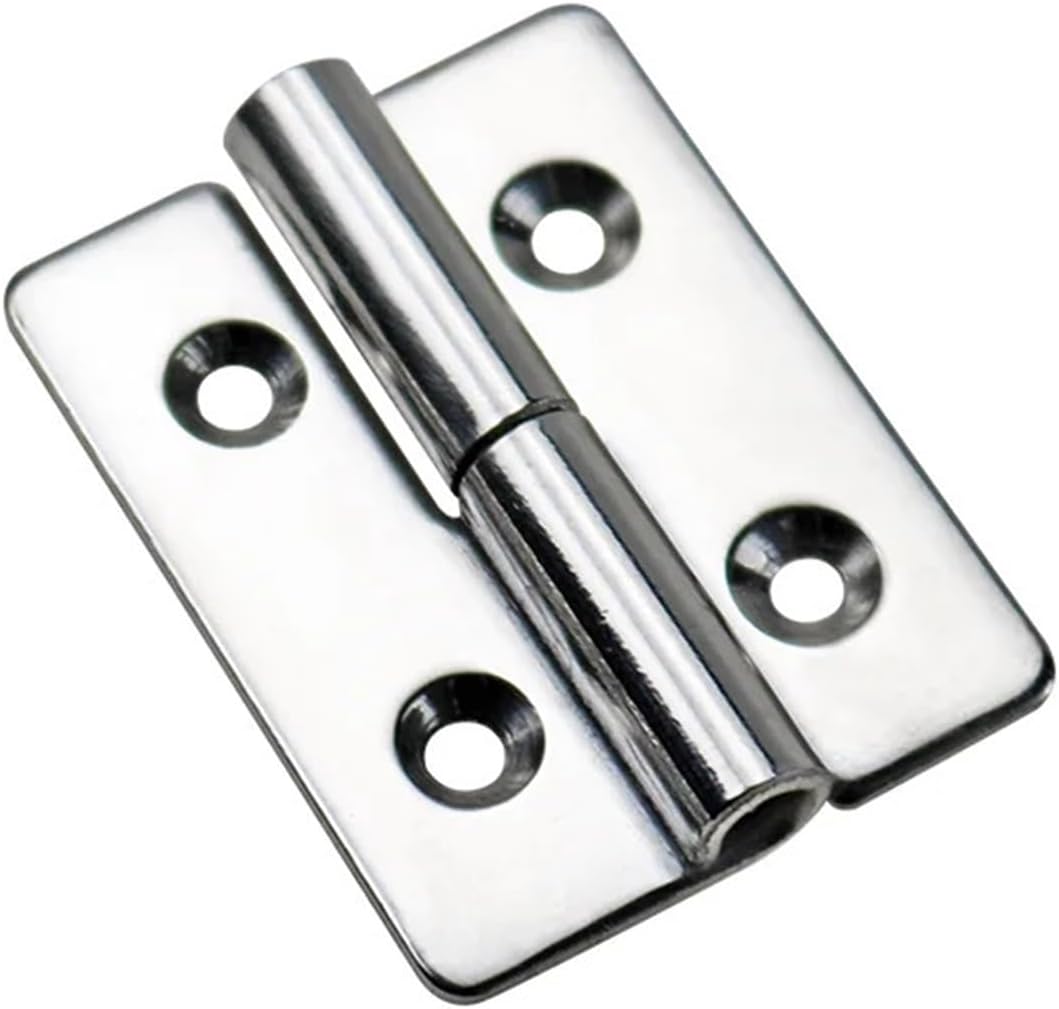 Metal Cabinet Door Hinge 1.5-Inch Removable Disassembleable 304 Stainless Steel Hinge 1Pcs(304 SS-R)