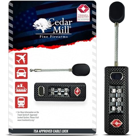 TSA Approved Travel Locks for Luggage & Suitcase - Heavy Duty Suitcase Lock - TSA Approved Locks for Luggage & Gun Case - Outdoor Tent Lock - Durable Zipper Locks of Backpacks - TSA Combination Lock Cover