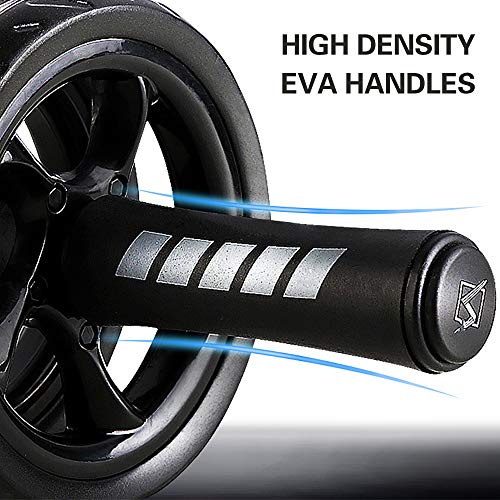 Roda de Fitness, Andoer Roda de rolo abdominal silenciosa com joelheira protetora Roda de fitness AB