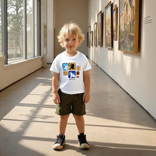 Image of DEEKEY Toddler Boys Shirts Short-Sleeve Little Kids t Shirts Boys' Tops, Tees & Shirts Graphic TEE Age for 2-7 Years 4-Pack