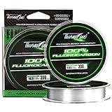 ThornsLine 100% Pure Fluorocarbon Fishing Line - Premium Leader Material from Japan - High Strength, Abrasion-Resistant, Fast Sinking - Freshwater and Saltwater Fishing Leader (20LB/0.38mm/55Yds)