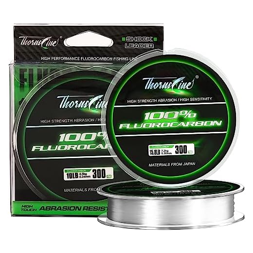 ThornsLine 100% Pure Fluorocarbon Fishing Line - Premium Leader Material from Japan - High Strength, Abrasion-Resistant, Fast Sinking - Freshwater and Saltwater Fishing Leader (20LB/0.38mm/55Yds)