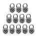 LanuBe Lock Standard Dial Combination Lock, 2 inches. Wide, with Different Combinations, Black Turnplate, Pack of 12; Lock for School, Employee, Gym Sports Locker, Case, Toolbox